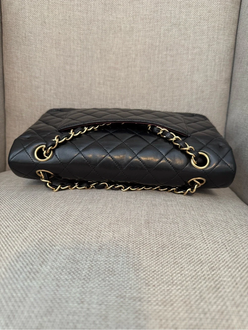Chanel Medium Black Lambskin Classic Double Flap Bag